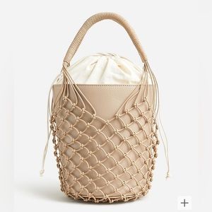 NWT J. Crew Sedona Basket Bag Leather